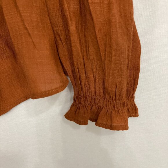Nanette Lepore Terracotta Pleated Blouse - Picture 5 of 10